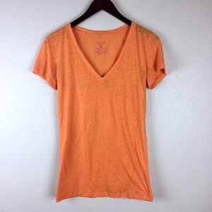 Victoria’s Secret Lingerie Orange Burn Out Tee